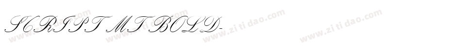 SCRIPT MT BOLD字体转换